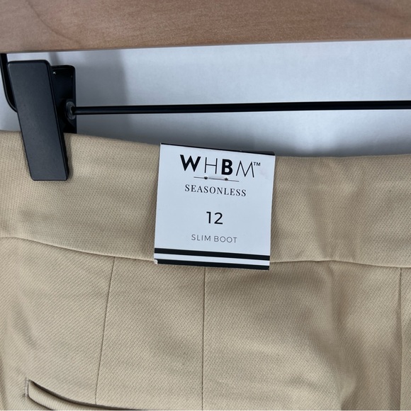 WHBM Seasonless Slim Boot Stretch‎ Trousers in Irish Cream NWT Size 12 Short - Picture 8 of 15